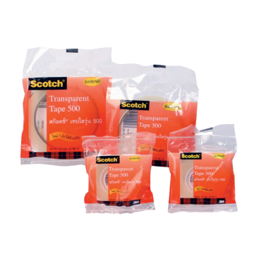 เทปใส สก๊อตซ์ 500 (1″) 1″x36 หลา แพ็ค 5