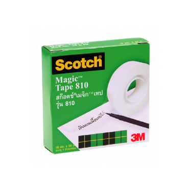 เทปขุ่น สก๊อตซ์ 810 เมจิก เทป (1/2″x36 หลา)