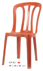 เก้าอี้พลาสติกมีพนักพิงสแตนดาร์ด RW-0951