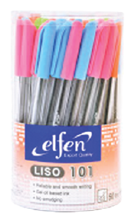 ปากกาลูกลื่น เอลเฟ่น Liso 101 (หมึก น้ำเงิน – ราคา 39 /โหล)