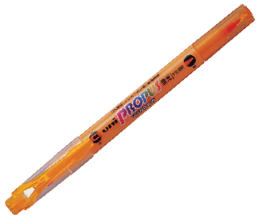 ปากกาเน้นข้อความ ยูนิ โปรพลัส 102T สีส้ม