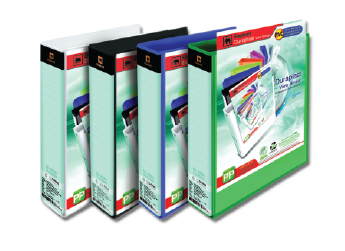 แฟ้ม 3 ห่วง รูปตัว D ตราช้าง No.9350 สีดำ