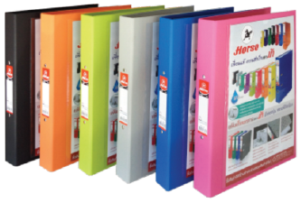 แฟ้ม 3 ห่วง ตราม้า H-332 A4 สีน้ำเงิน