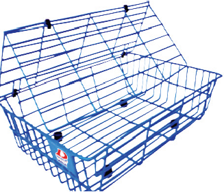 ตะกร้าเอกสารลวดเคลือบ โดมอน มีฝาปิดชั้นเดียว คละสี